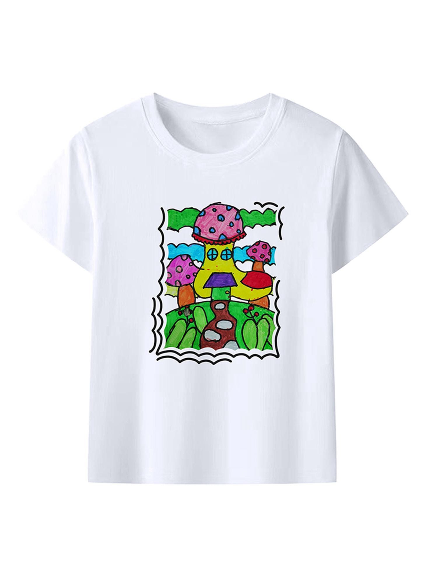 Unisex White Streetwear Tee